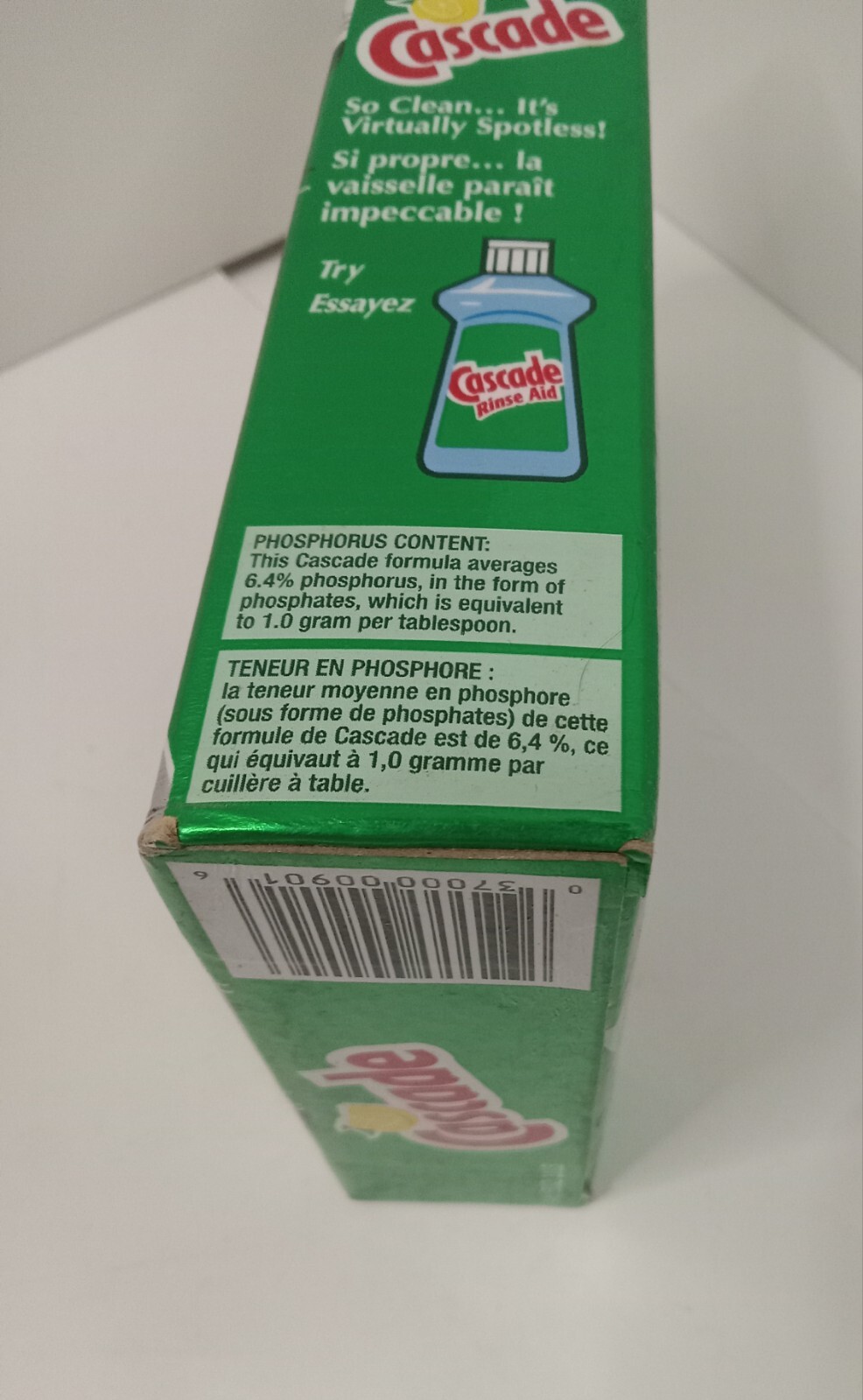 Cascade Lemon 1990s VINTAGE dishwasher powder 2.5Lbs Left Pure Rinse Formula
