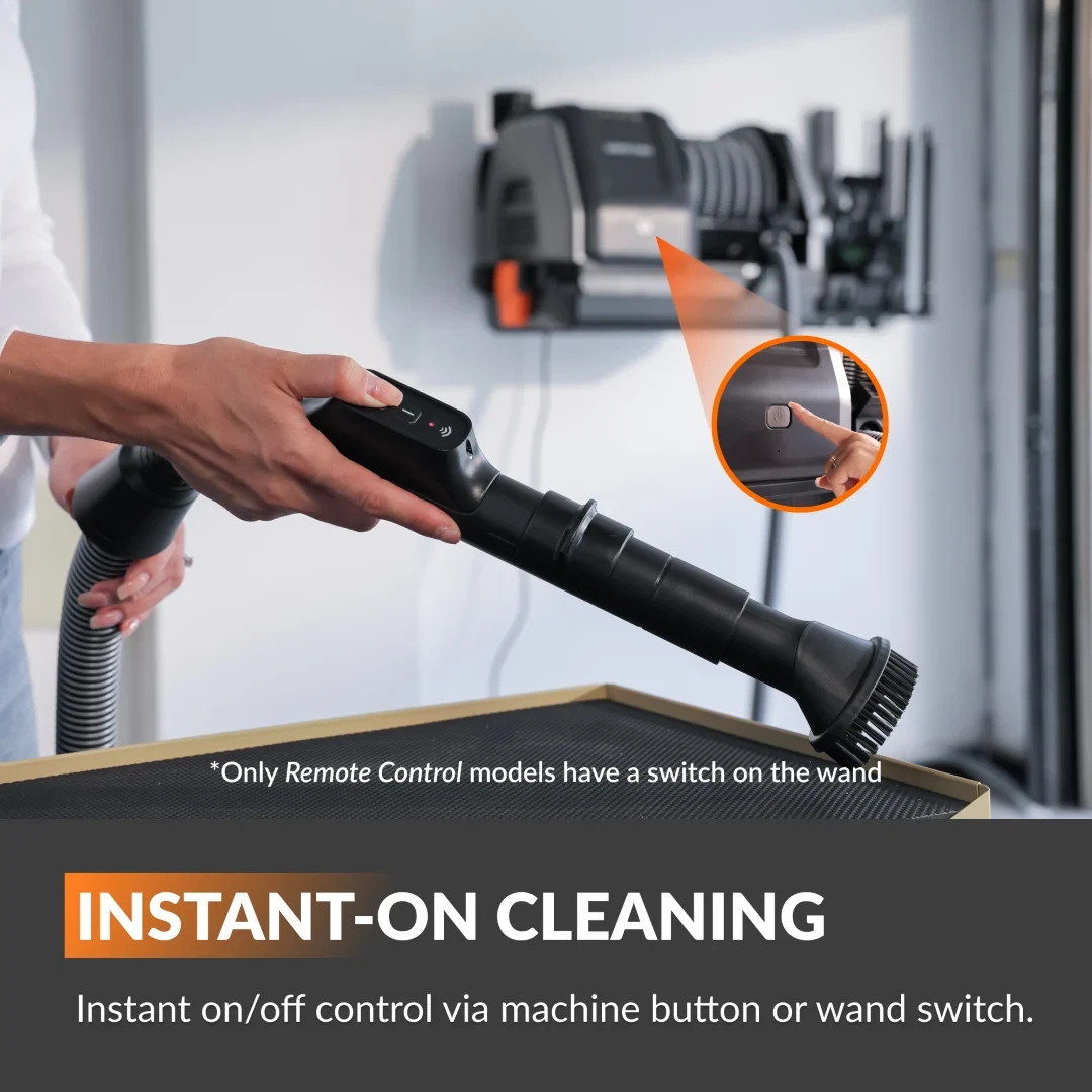 Wall Mounted Retractable Vacuum Cleaner 30FT Hose Wet Dry Garage Cleaning Kit