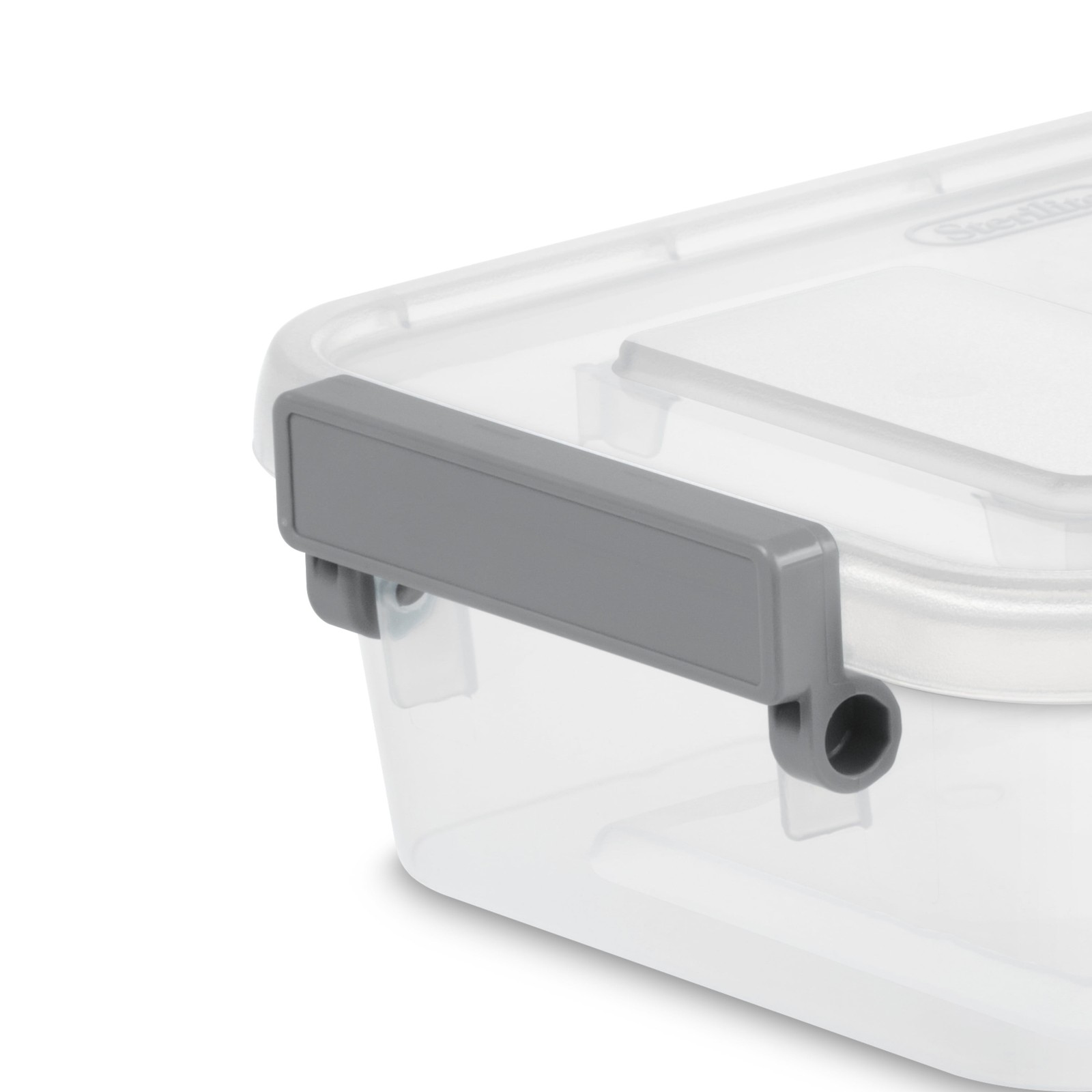2.7 Quart Modular Latch Box, Clear Plastic Storage Box with Write-on ID Latches