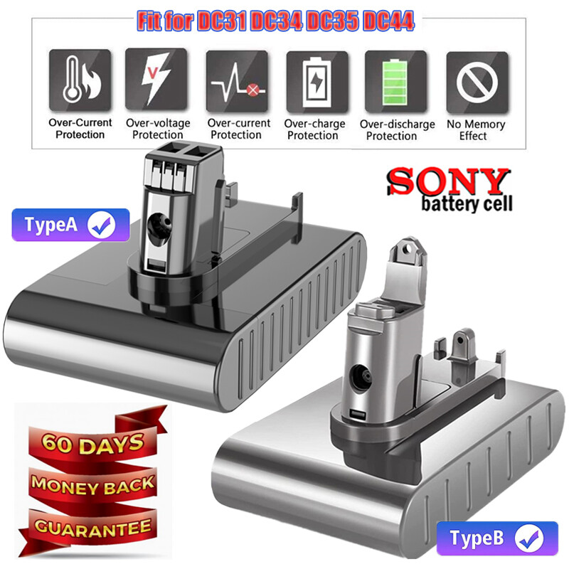 22.2V 9000mAh DC31 Battery for Dyson DC31 Type A / B DC34 DC35 DC44 DC45 Vac 6AH
