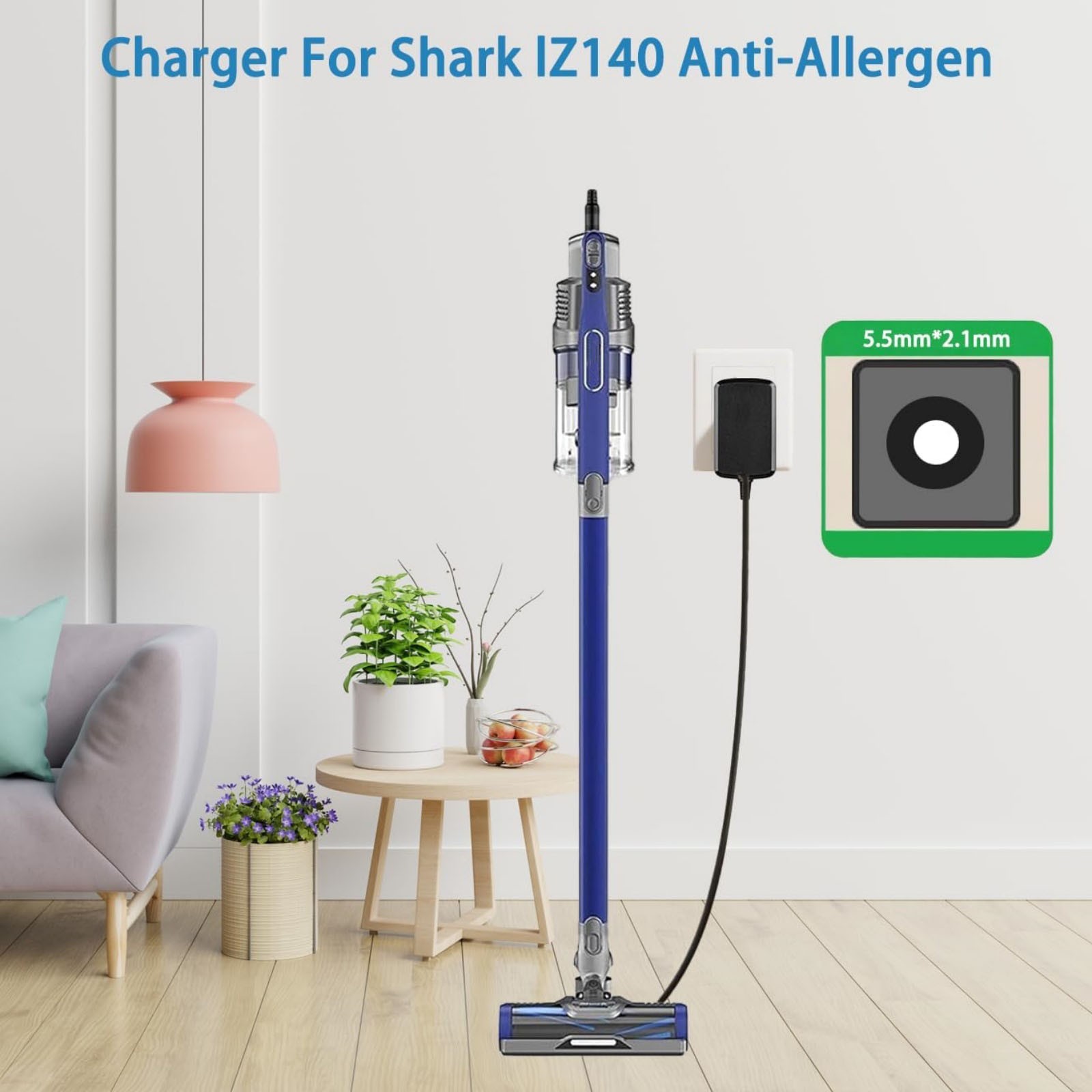 Power Adapter For Shark Rocket Cordless Vacuum Models IX140 IX141 IX160 IZ163