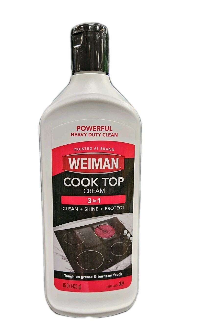 Weiman Ceramic/Glass Cooktop Cleaner & Polish Heavy Duty For Stove Top 15 oz