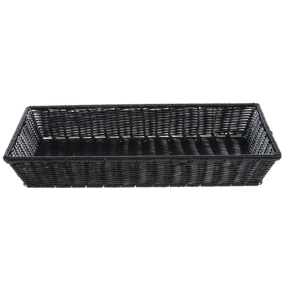 G.E.T. Rectangular Black Polypropylene Washable Basket – 20 3/4″L x 13″W x 3