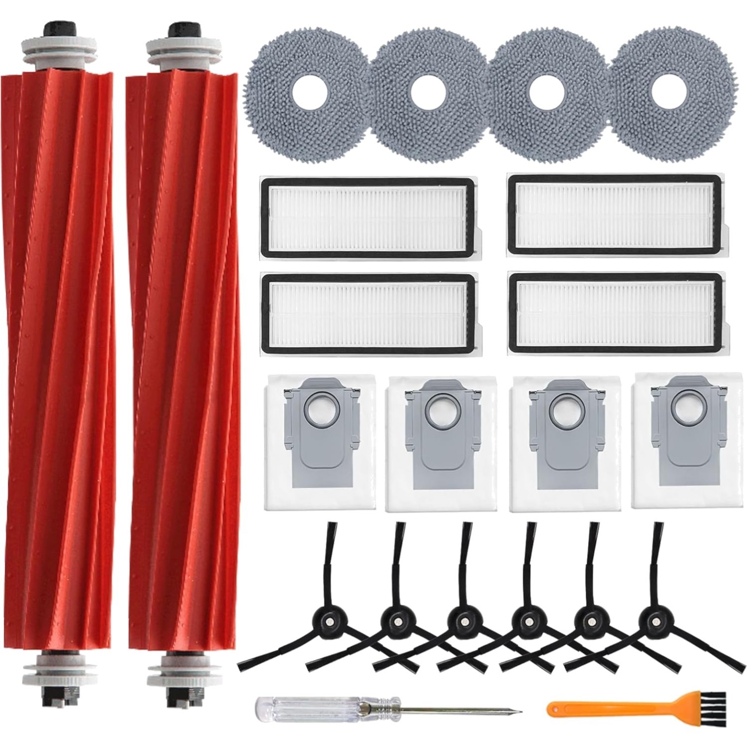 22 Pack Accessory Kit for Roborock Qrevo S/Plus/Pro/MaxV – Ultimate Cleaning Set