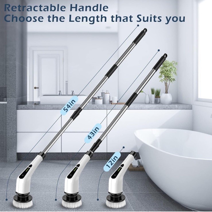 8in1 Electric Cleaning Brush Wireless Window Wall Cleaner Household Cleaner Tool