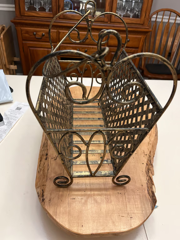 Vintage Wrought Iron Handled & Footed Magazine Rack Stand – Grandmacore