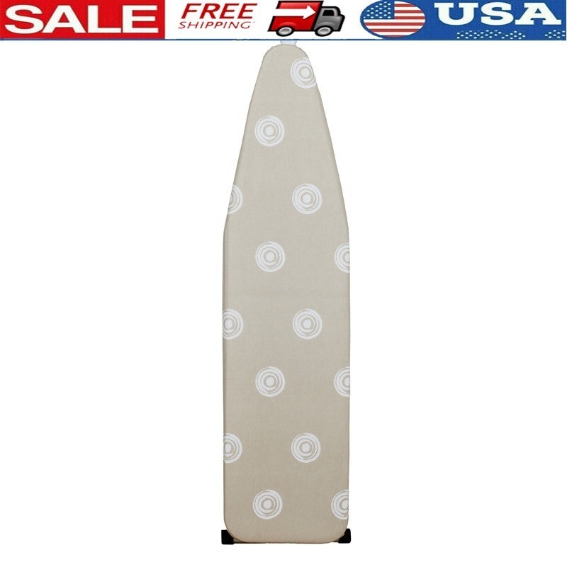 T-Leg Ironing Board Adjustable Height Durable Steel Frame W/ Cotton Cover & Pad