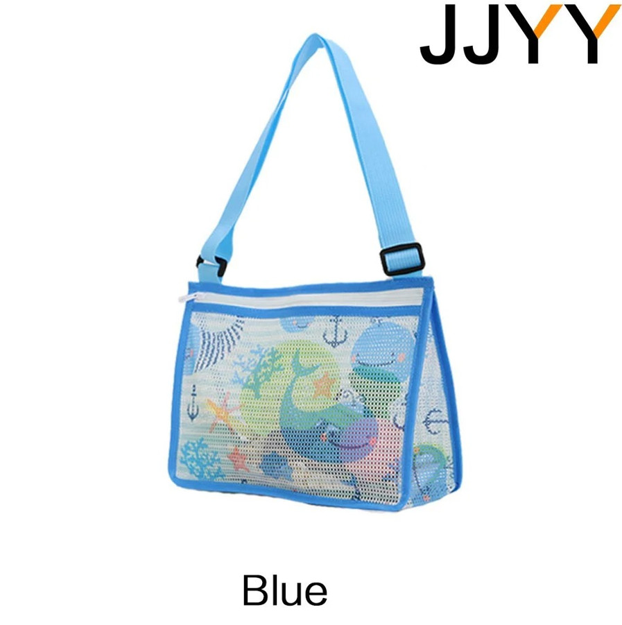 1pcs Foldable Mesh Beach Bag – Seashell & Toy Storage Tote for Kids – NEW
