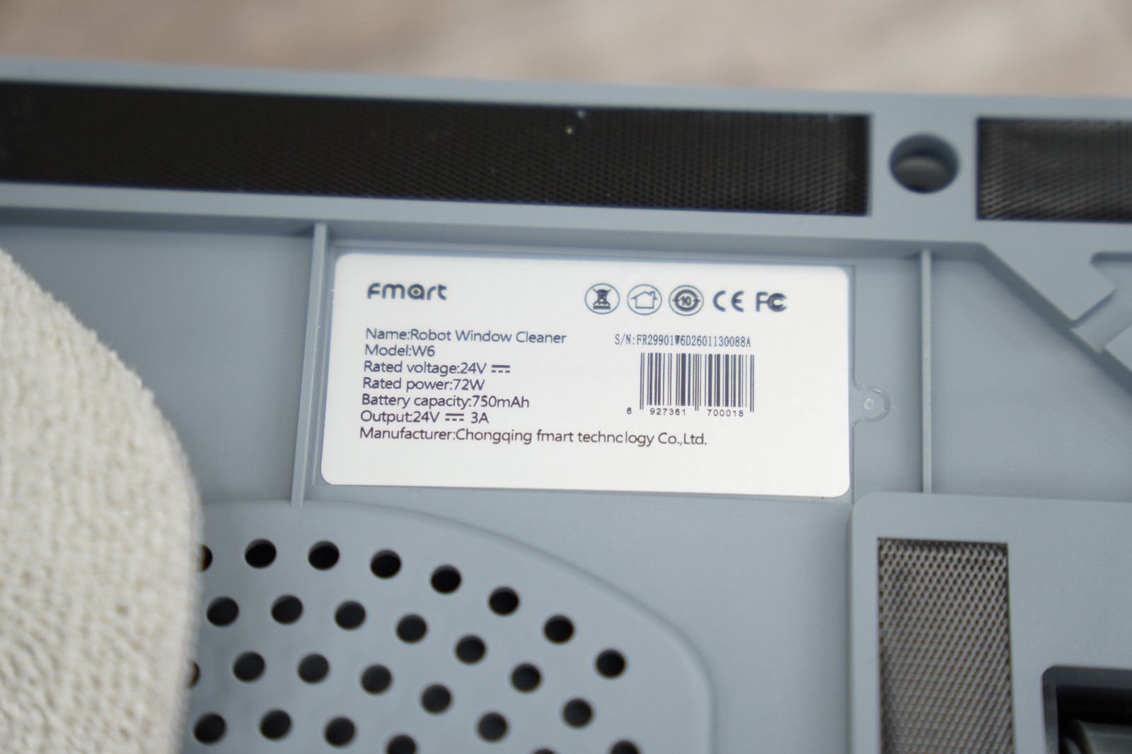 Fmart W6 Robot Smart Window Cleaner-App & Remote Control 3800Pa Strong Suction