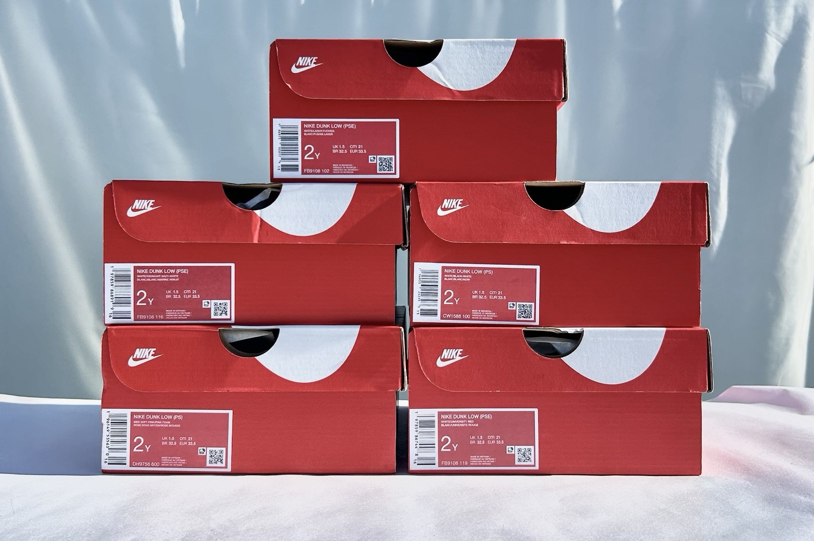 Nike Dunk Low (PSE) 2Y Empty Replacement Boxes Lot 5