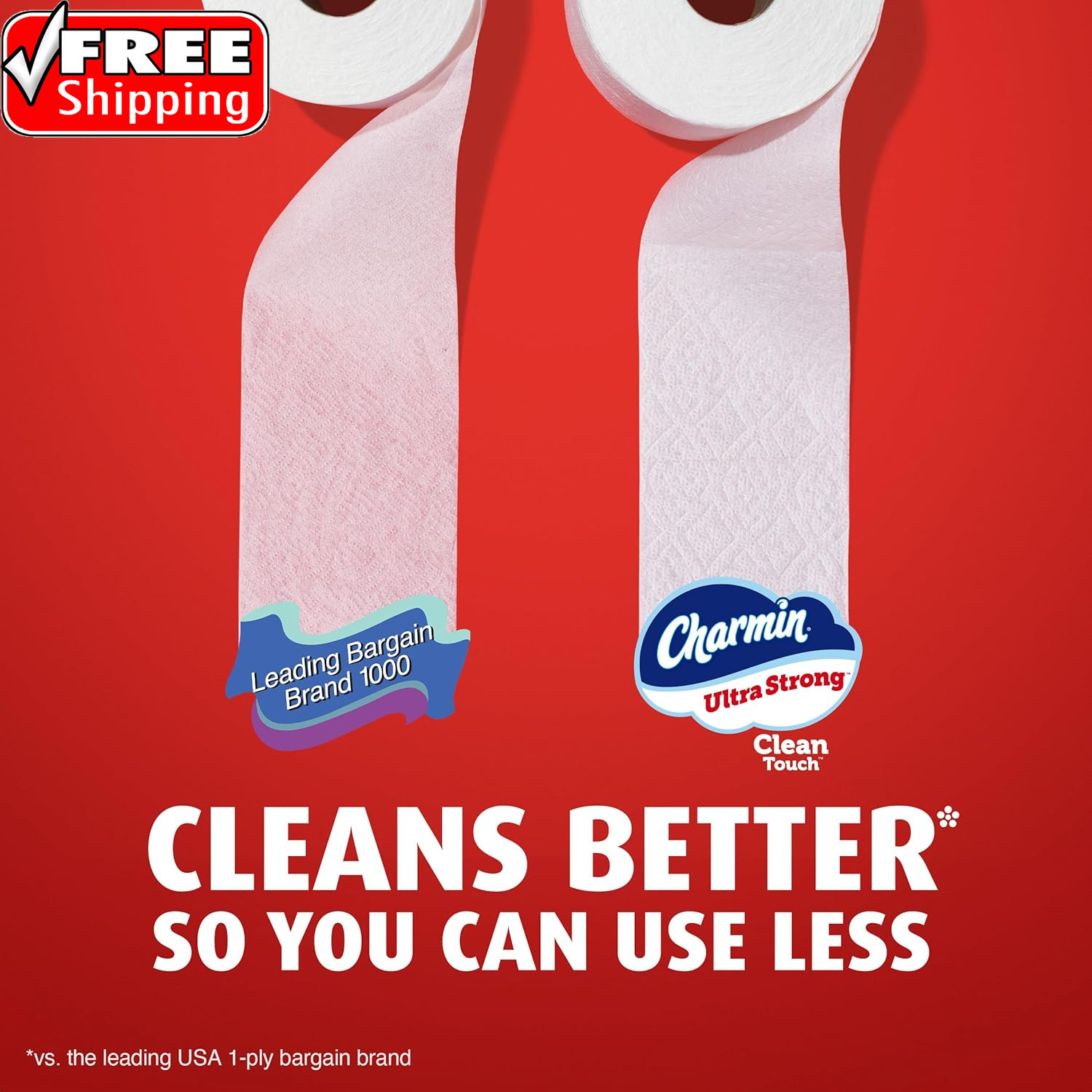 Ultra Strong Clean Touch Toilet Paper, 24 Family Mega Rolls = 120 Regular Rolls
