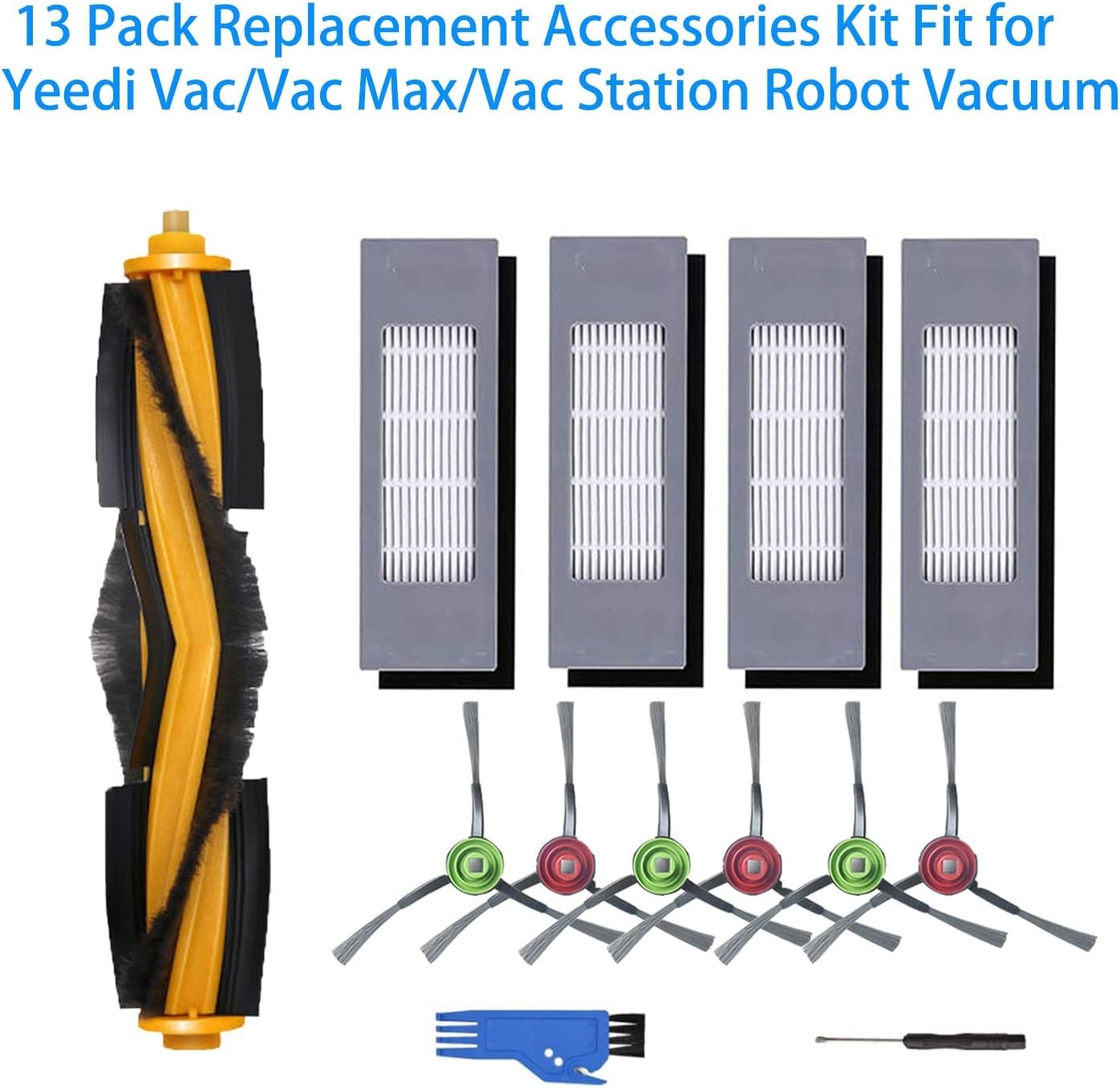Accessories Kit Fit Yeedi Vac 2 Pro/Vac/Vac Max/Vac Station Robot Vacuum