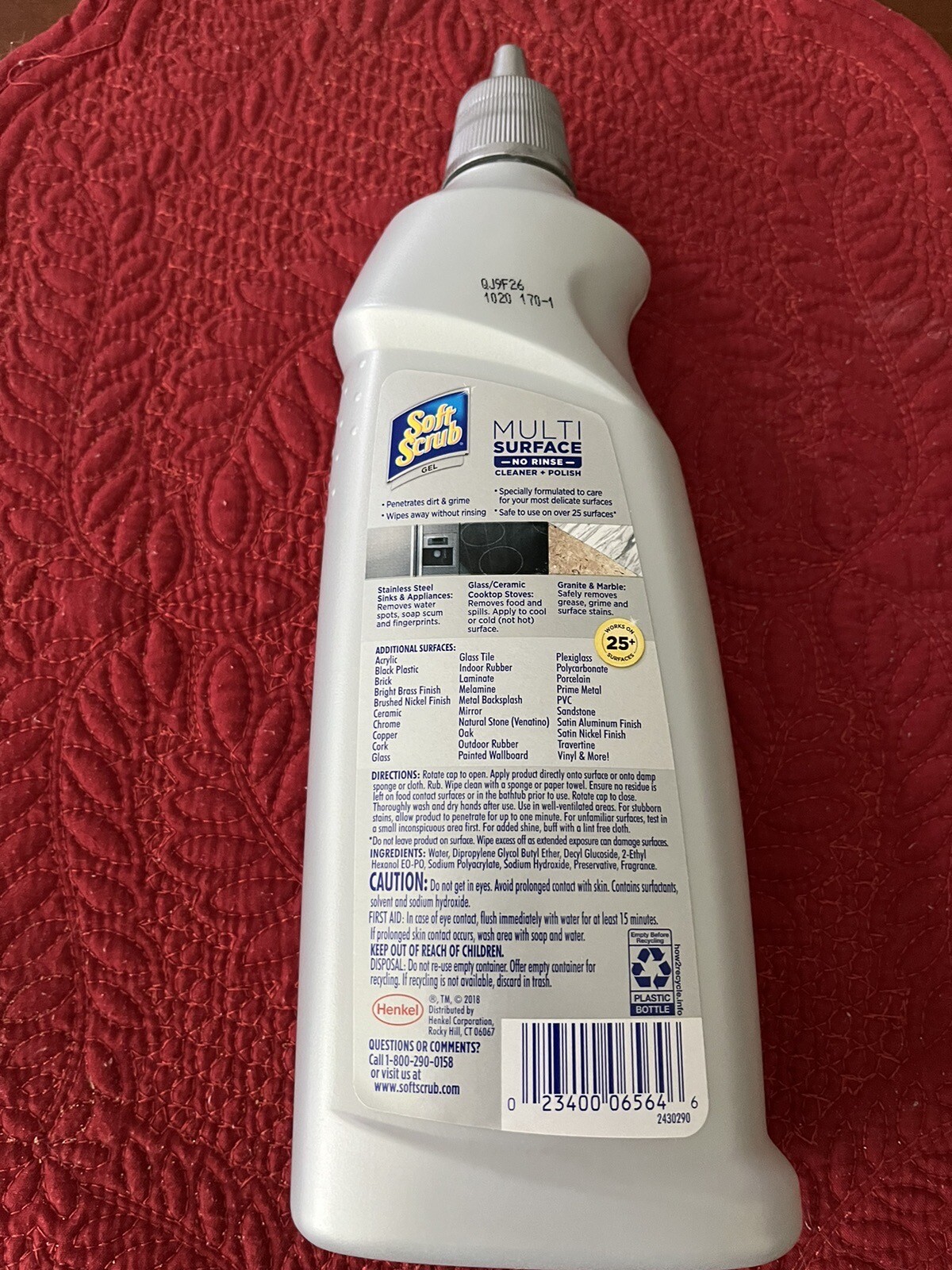 Soft Scrub 18.3 Oz. Multi Surface No Rinse Cleaner + Polish. Stainless/ Cooktops