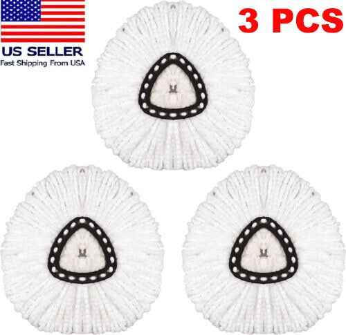 3 × Replacement Microfiber Mop HEAD For O-Cedar Spin Mop Easy Clean Wring Refill