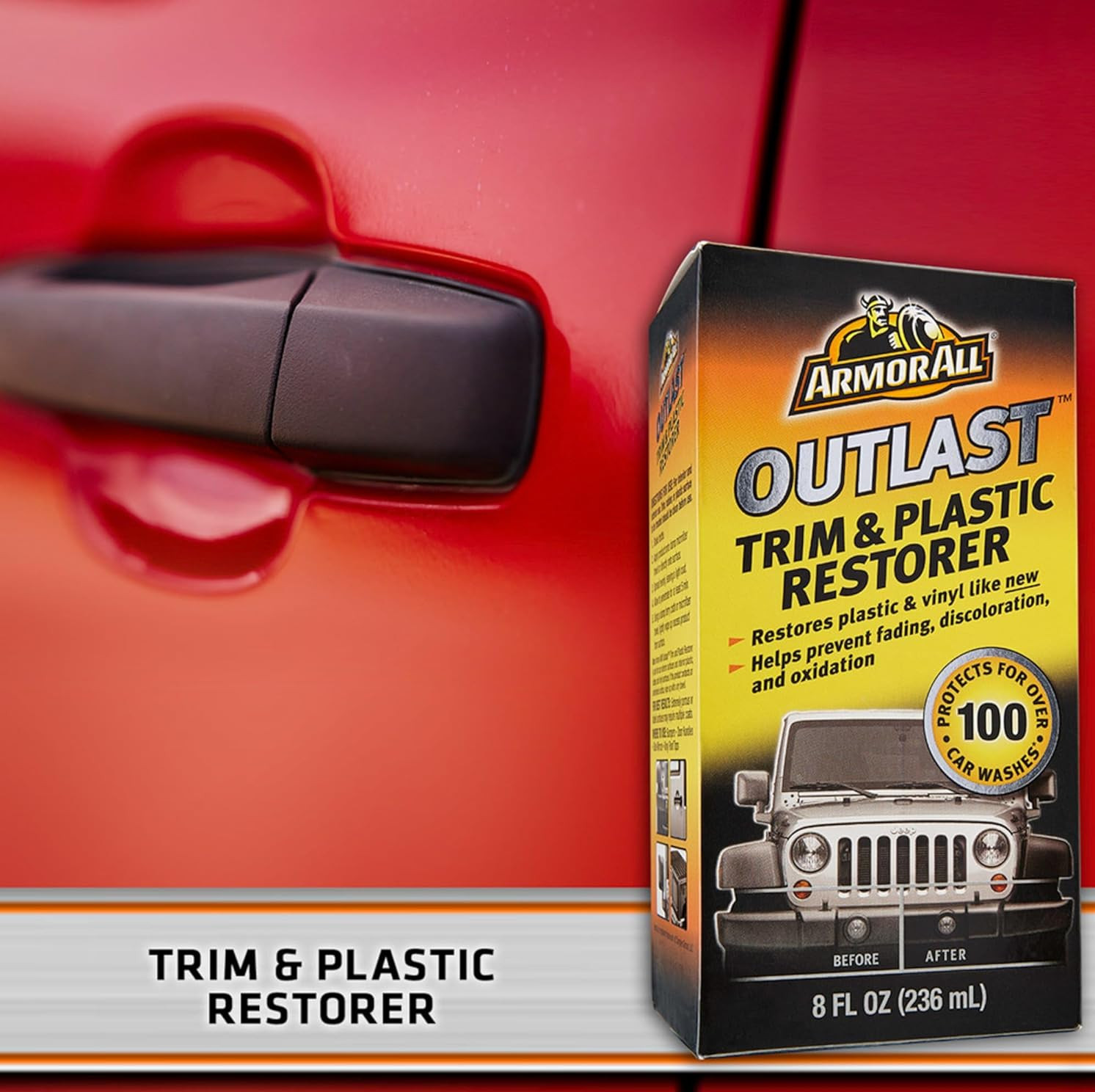 Armor All Outlast Car Trim & Plastic Cleaner , Cleans 8 Fl Oz (Pack of 1)