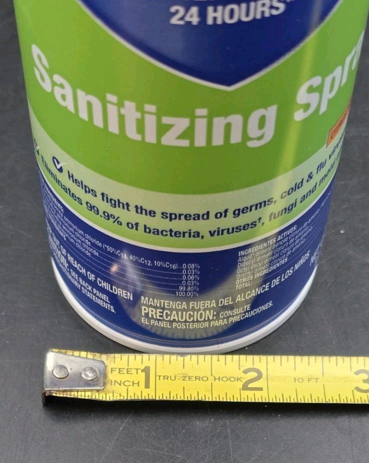 2 Microban 24 Hr Disinfectant Sanitizing Spray 15 Oz Cans Fresh Scent