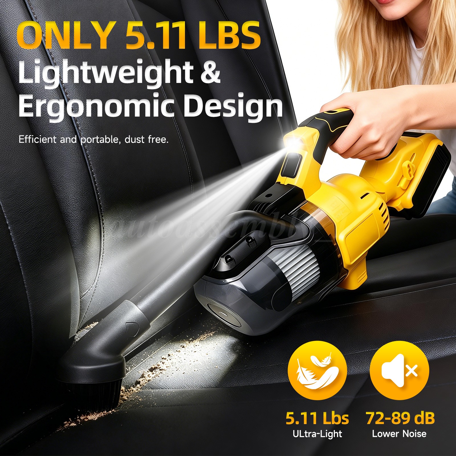 400W 5 In 1 Cordless Handheld Vacuum Cleaner Portable Car Auto Home Wireless
