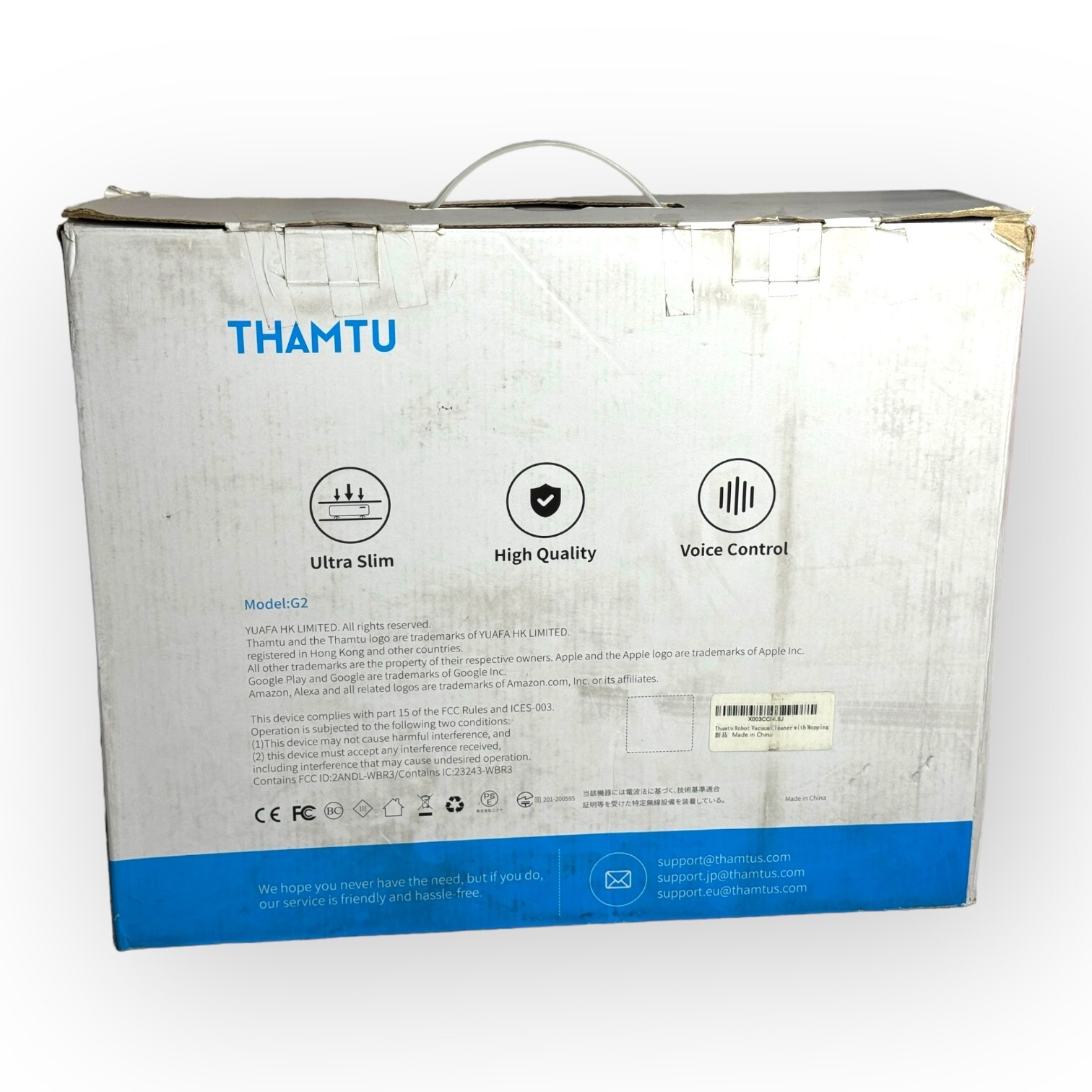 Thamtu G2 Robot Vacuum and Mop Combo, 130Min Runtime, APP&Voice Control, Robotic