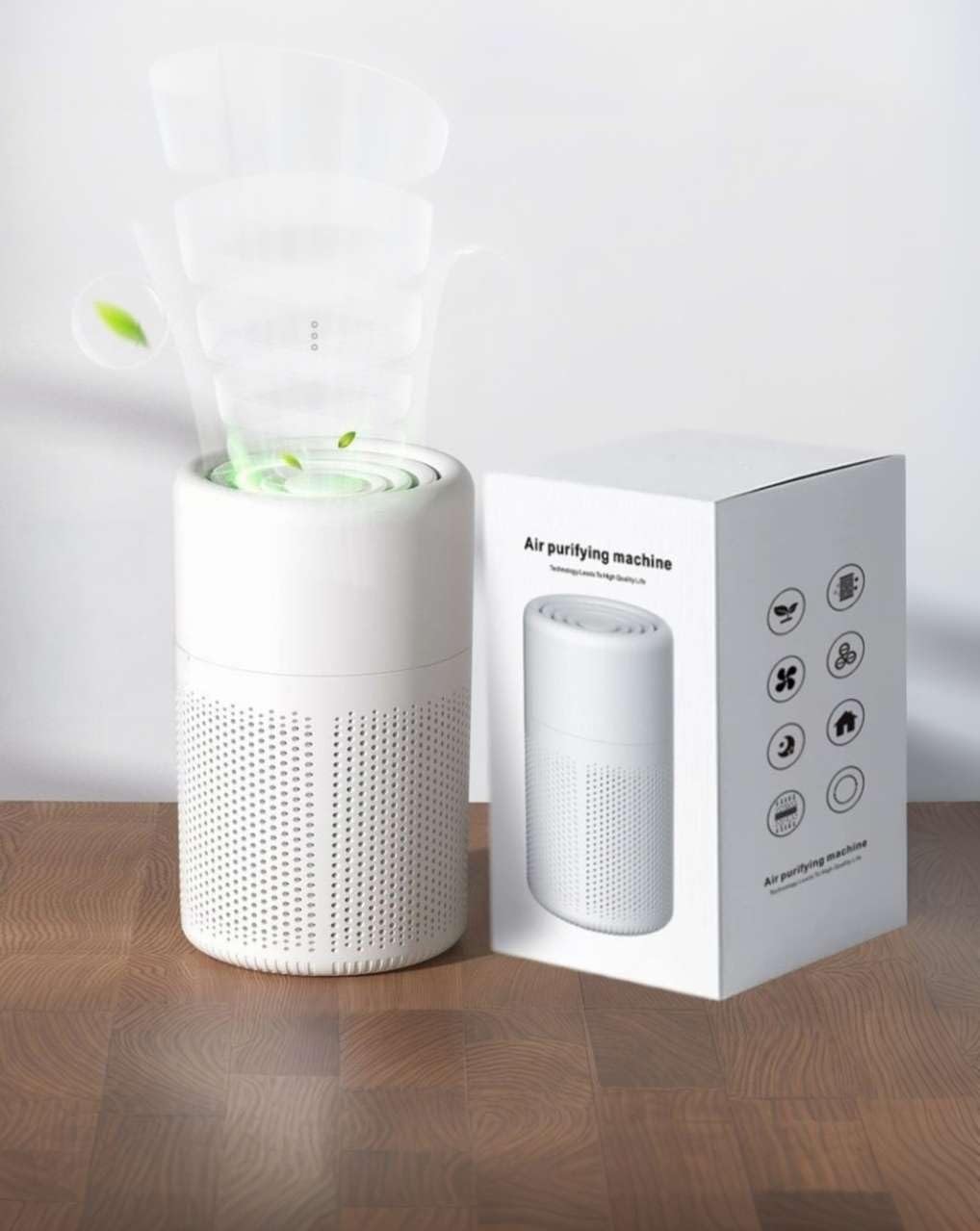 HomeBeyond HEPA Air Purifier for Bedroom with Aromatherapy Sink, Small, White