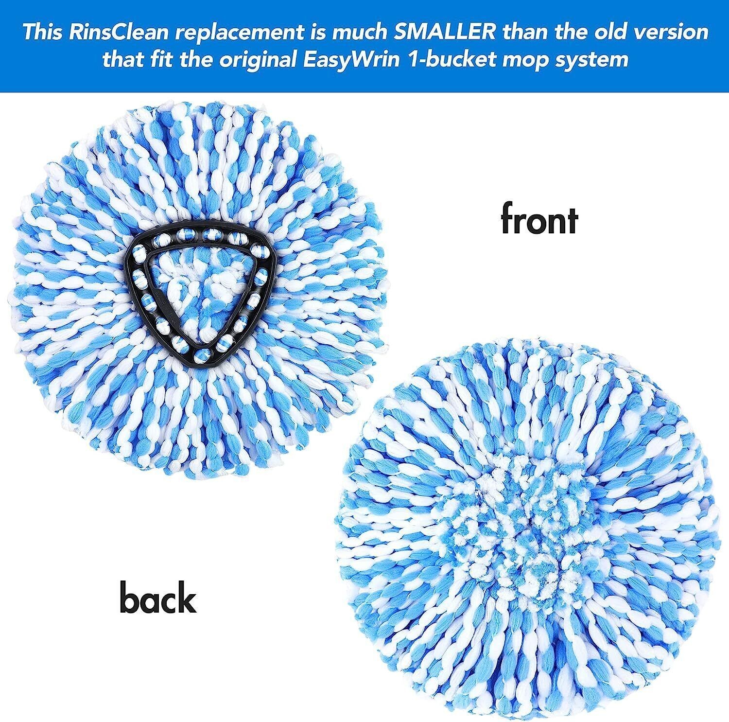 3x Replacement Microfiber Mop Head Wring Refill For O-Cedar RinseClean Spin Mop