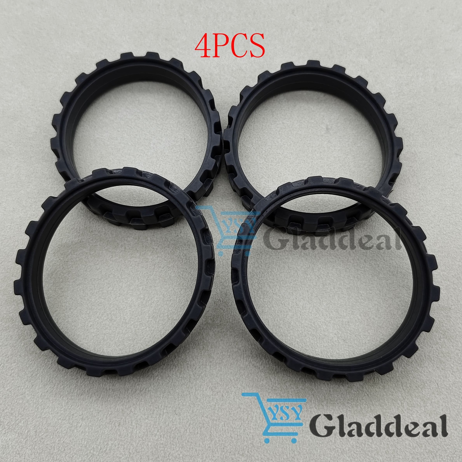 4X Vacuum Robot Tires for Irobot Roomba Wheels Series 5/6/7/8/9/I7 S9+ Anti-Slip
