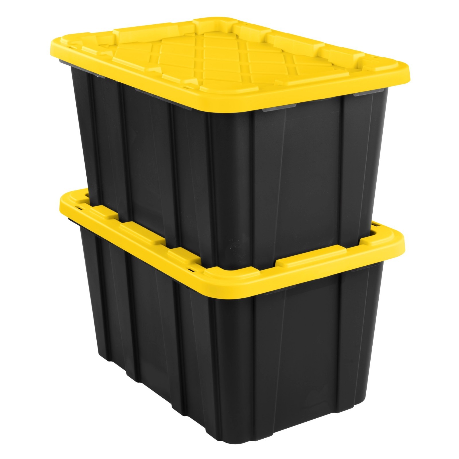 Sterilite Large Storage Bin, 27 Gallon Durable Plastic Storage Tote with Snap-O