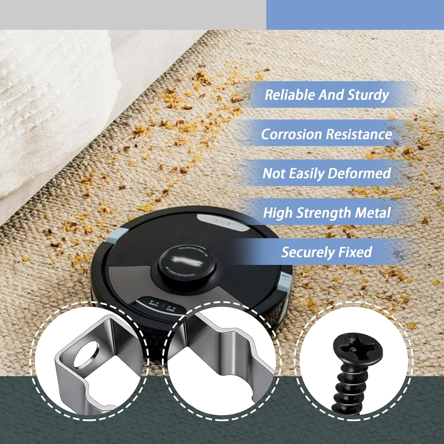 Vacuum Side Brush Mount Clips For Shark IQ & AI AV2501S Robot Vacuum (3Pcs)