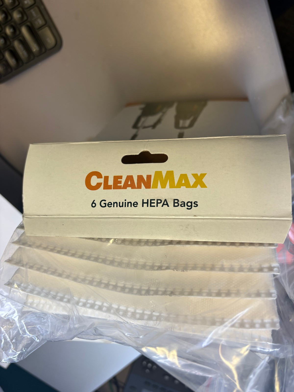 CleanMax CMH-6 HEPA Cloth Vacuum Cleaner Bags Package of 5 + unknown belt