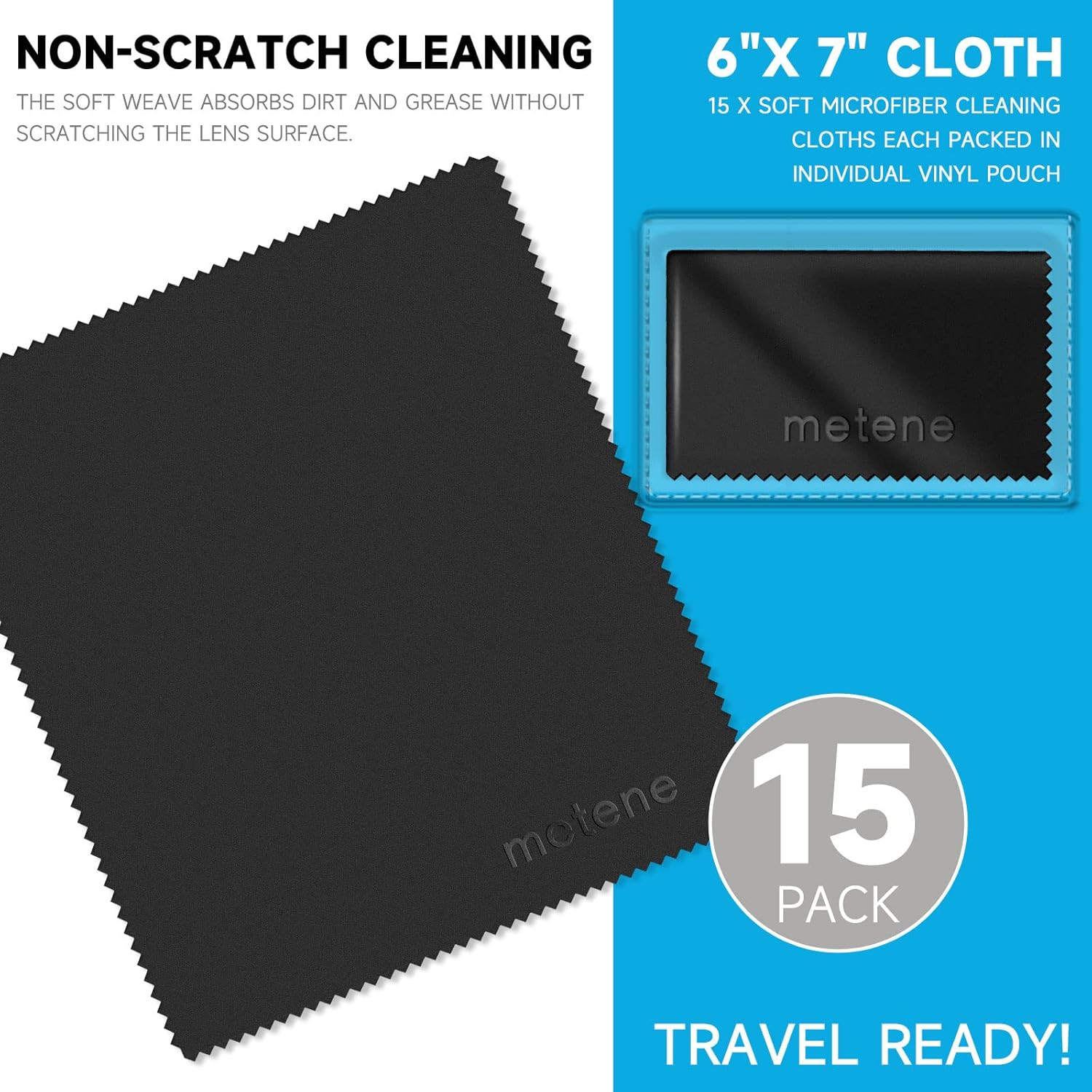 Metene Microfiber Cleaning Cloth 15 Pack USA Seller