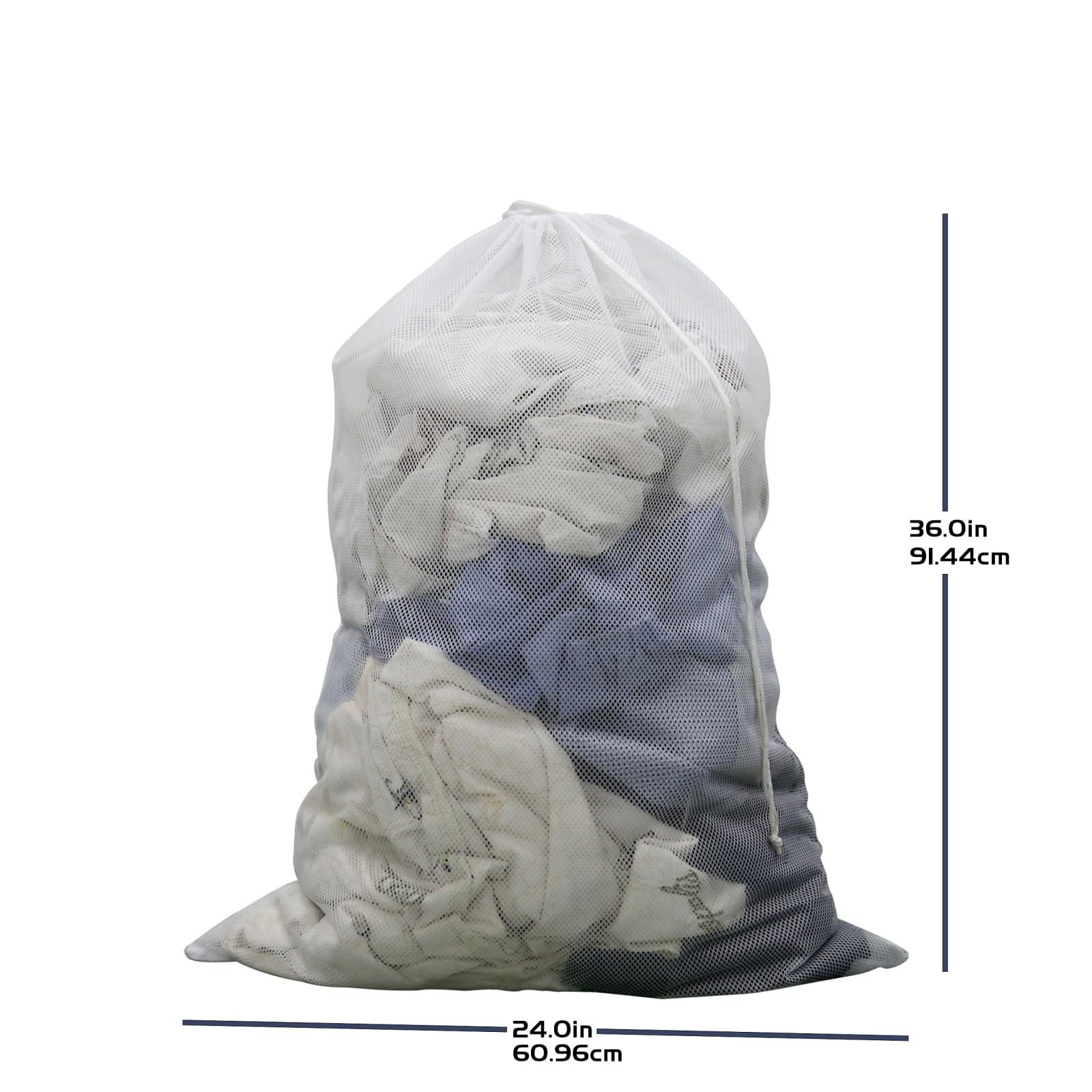 2 Pack Large Mesh Laundry Bag,24×36 inch Heavy Duty Mesh Laundry Bags Drawstring