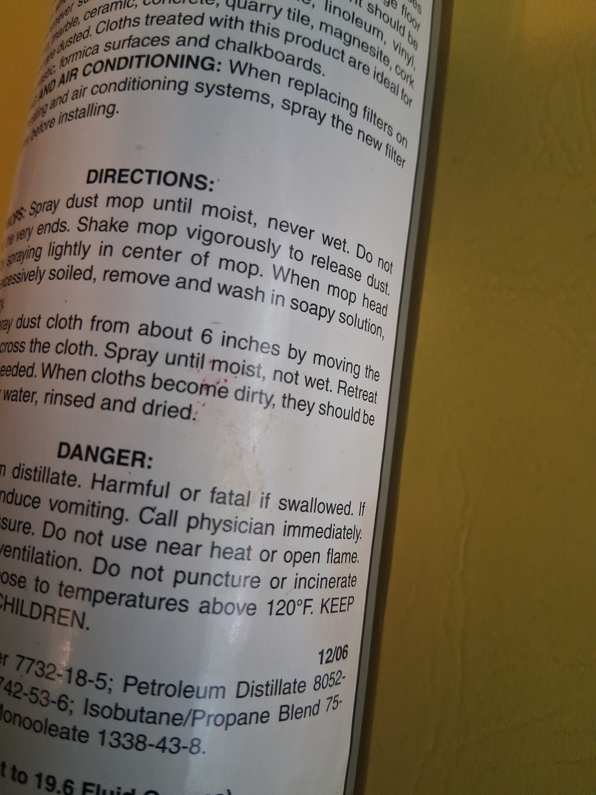 New MISTY Dust Mop Treatment Spray – Pine Fragrance 18 oz A00810 Amrep