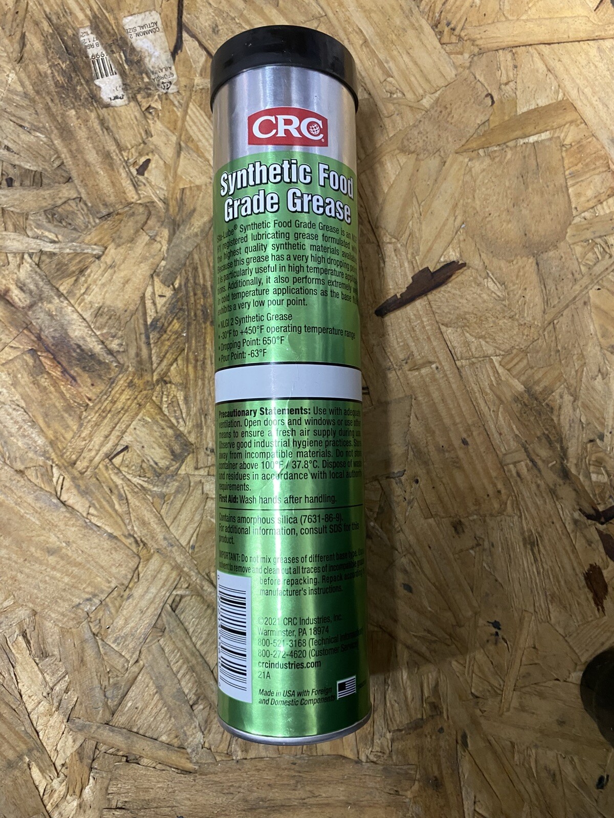CRC Sl35610 14 Oz. Clear Synthetic Food Grade Grease Cartridge