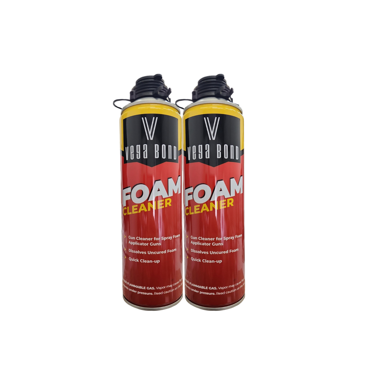 Vega bond Spray Foam Cleaner, 15 oz Dual Pack – Dissolves Uncured Expanding Foam