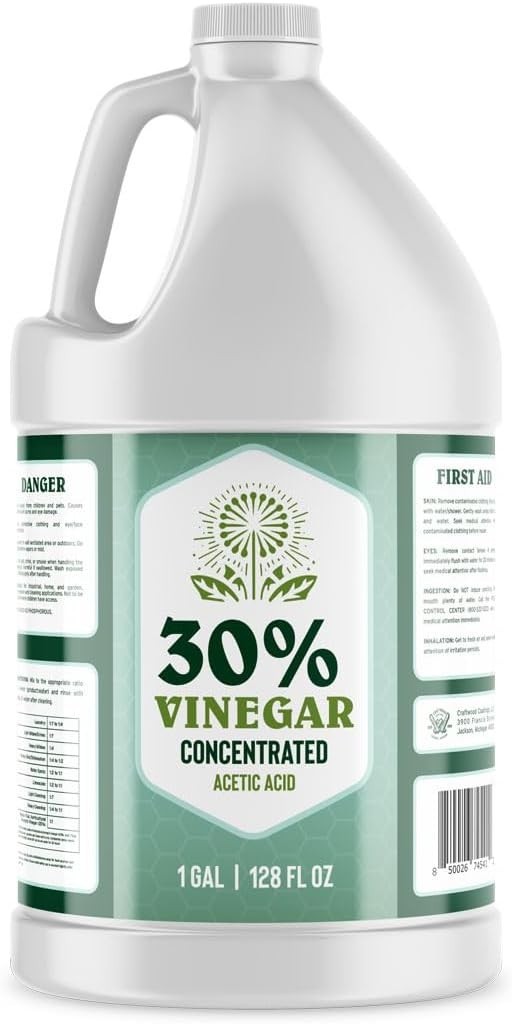 30% Concentrated Vinegar 1 Gallon Industrial Strength Cleaning Vinegar Acetic Ac