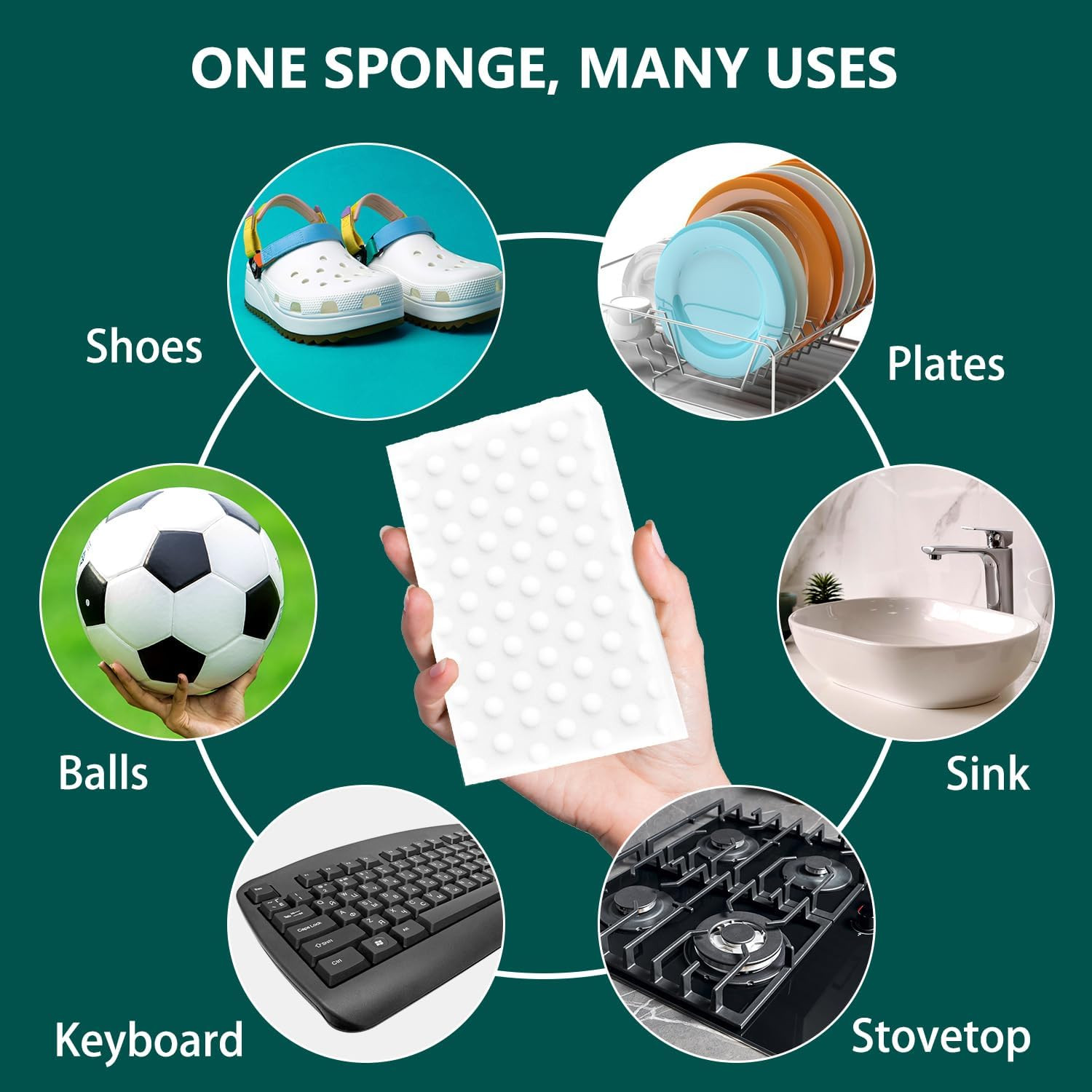 20 Pack Magic Sponges Erasers, 2X Density Long Lasting Melamine Sponge in Bulk,