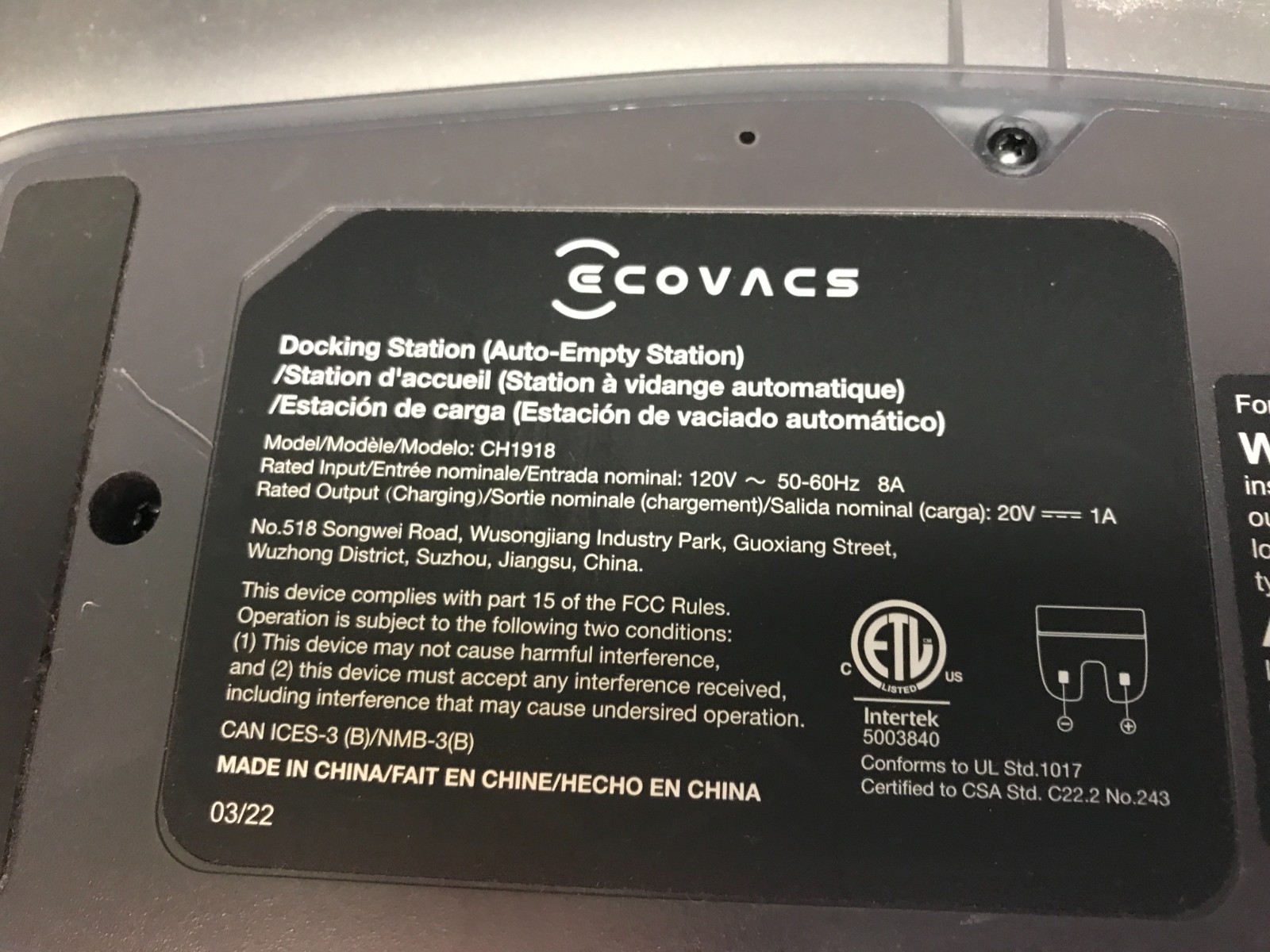 ECOVACS Deebot T8 AIVI+ Robot Smart Vacuum Cleaner and Mop with Self Empty Base