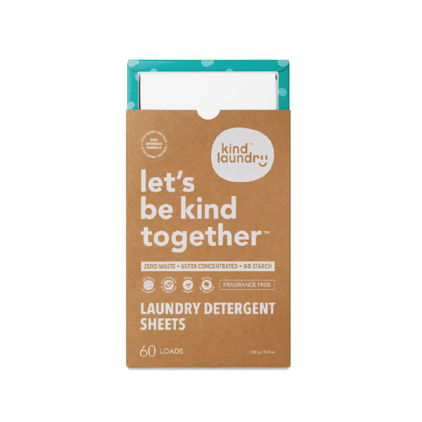 Kind Laundry Detergent Sheets Fragrance Free 60 loads