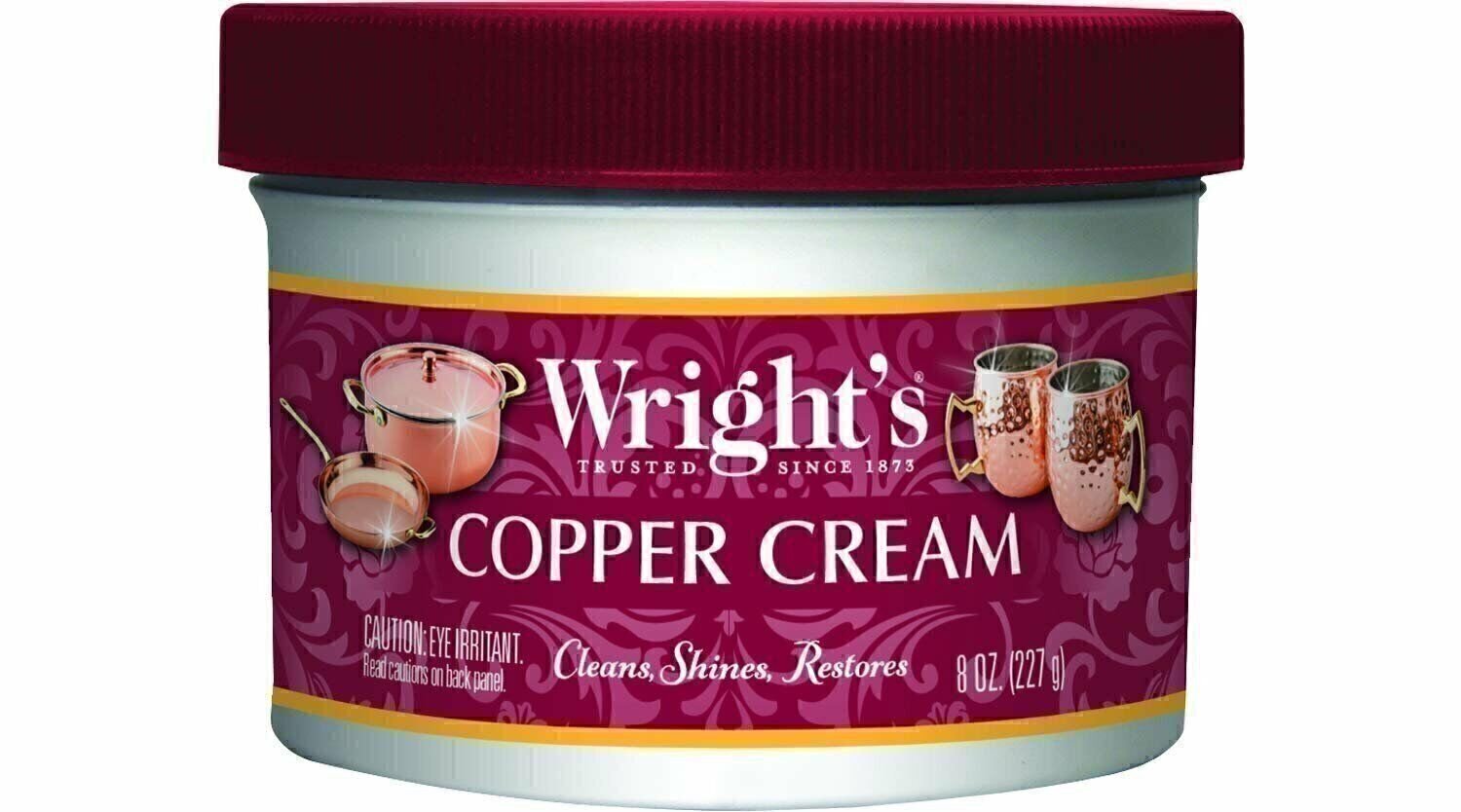 Wright’s Copper and Brass Cream Cleaner – 8 Ounce – Gently Cleans and Removes…