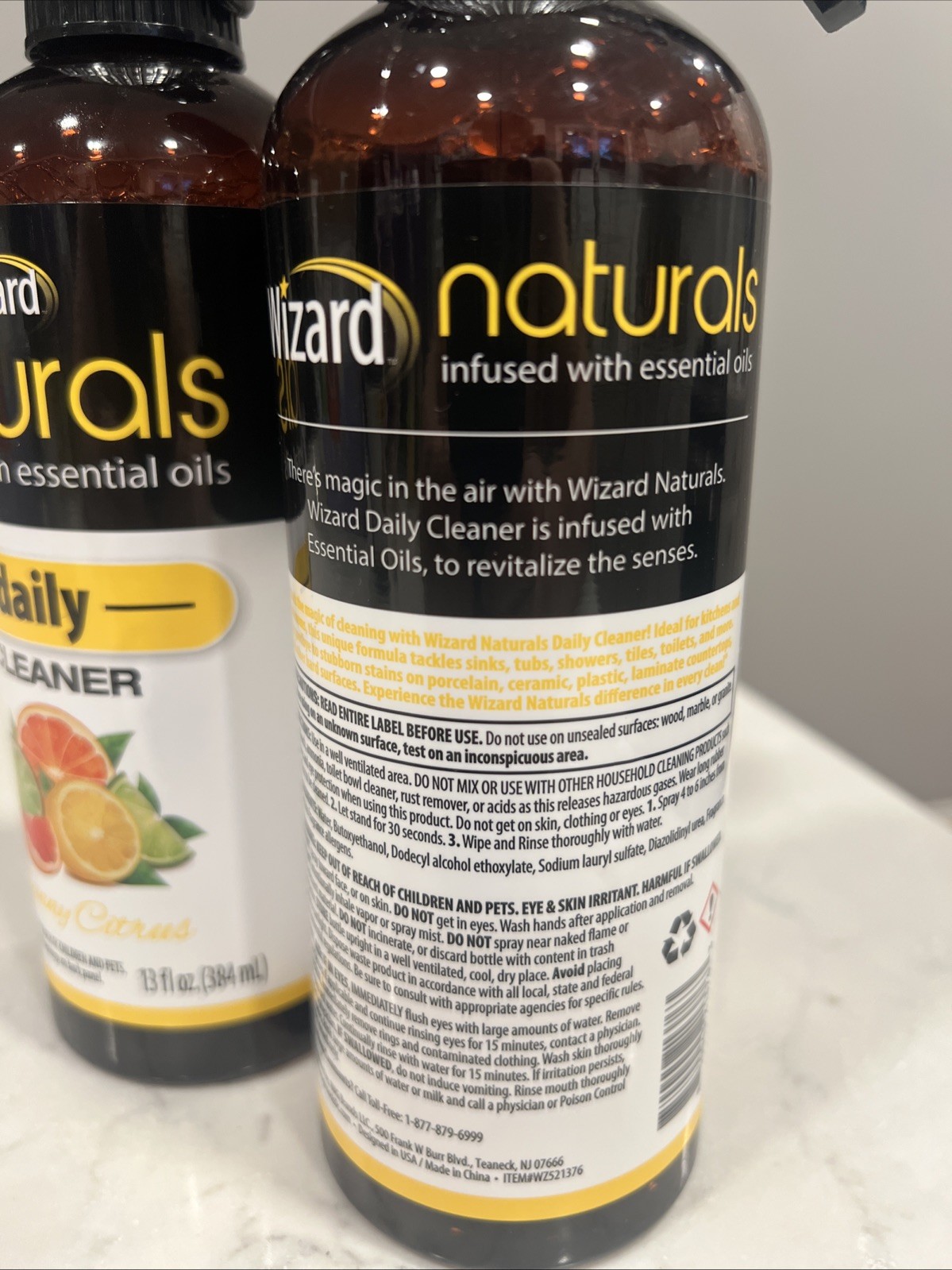 Wizard Naturals In W/Essentials Oils Daily Cleaner Sunny Citrus 13oz 2 Bottles