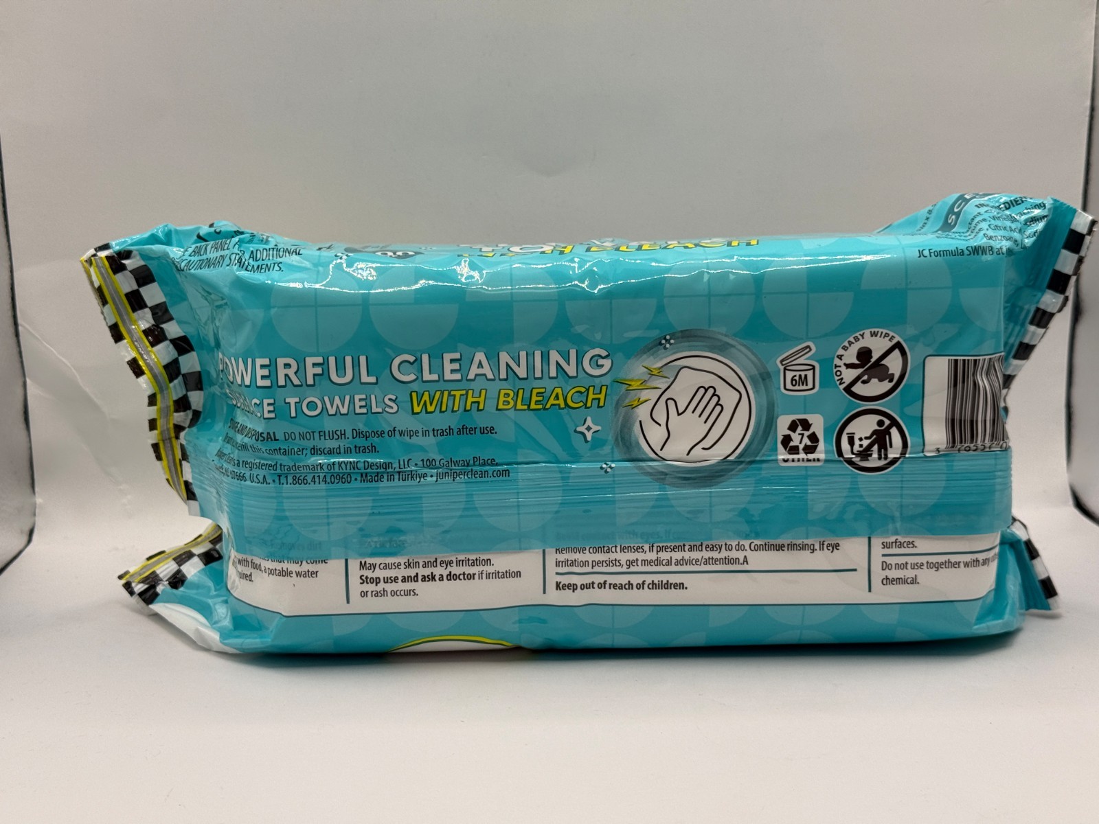 Juniper Clean Surface Wipes with Bleach 100 ct, Pack of 6