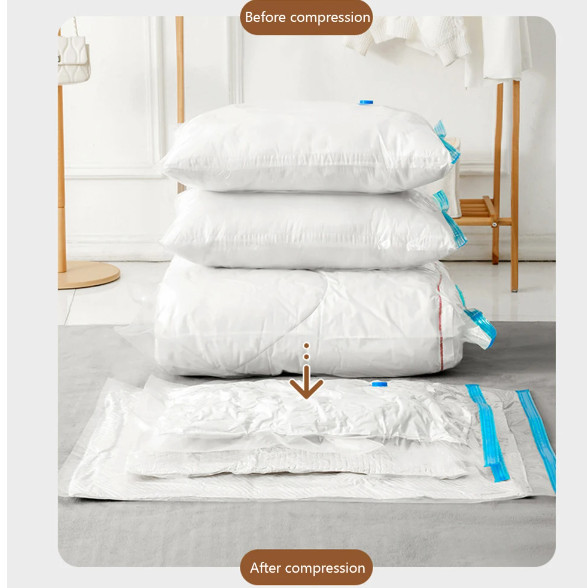 10 x Jumbo Vacuum Storage Bags Travel Space Saver Garment Seal Clothes Organizer