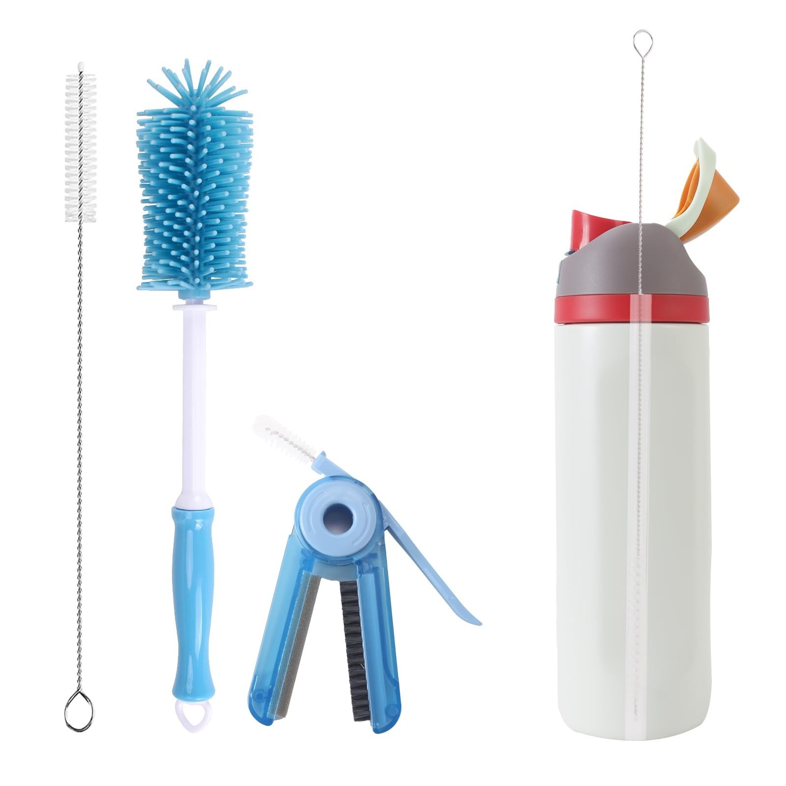 Water Bottle Cleaner Kit for Owala 24/32/40oz 3 Pack Bottle & Straw Brushes