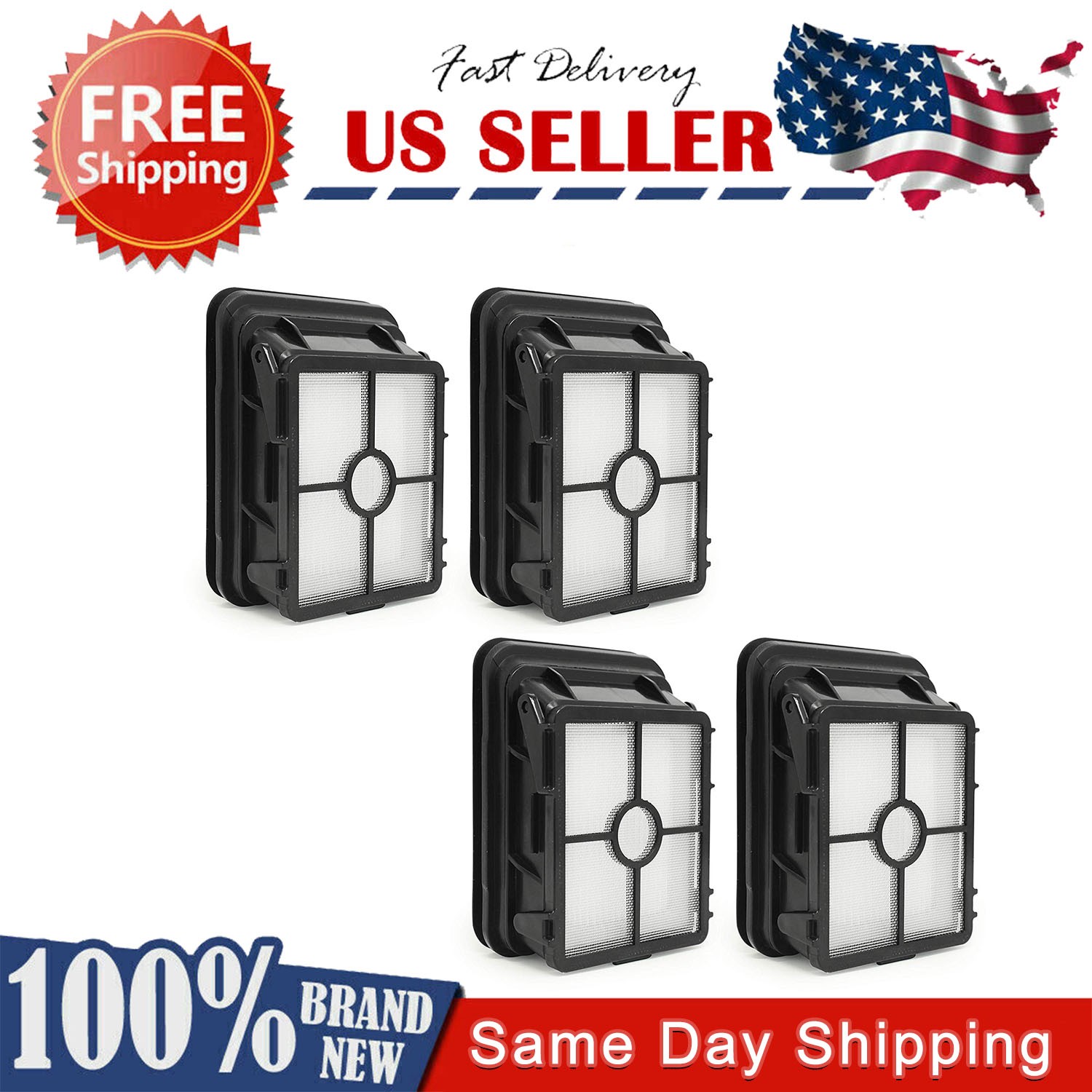 4 Pack Filter For Bissell Crosswave HydroSteam 35151 3518 Wet Dry Vacuum