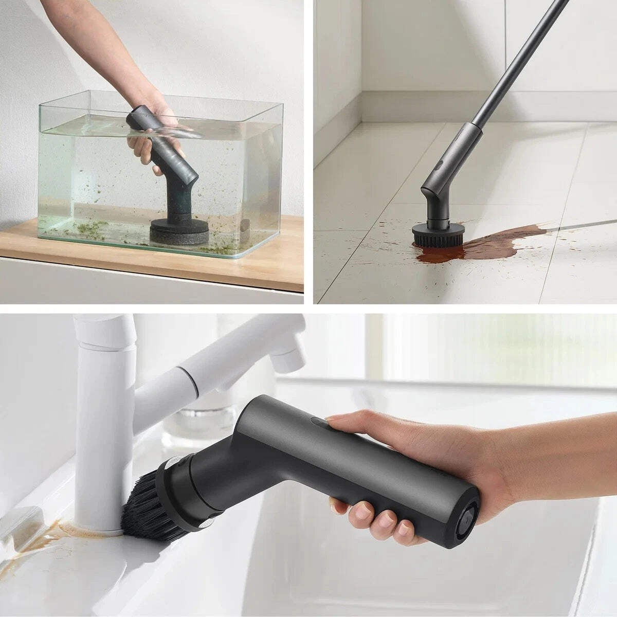 HOTO Cordless Spin Scrubber 2.5Nm Torque 6 Brush Heads IPX7 Waterproof