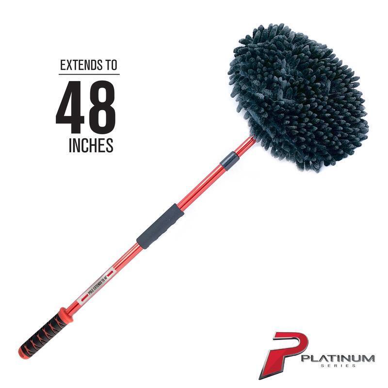Telescoping Microfiber Mop 48″ Wash Tool Car Cleaner Safe All Surfaces Oval New