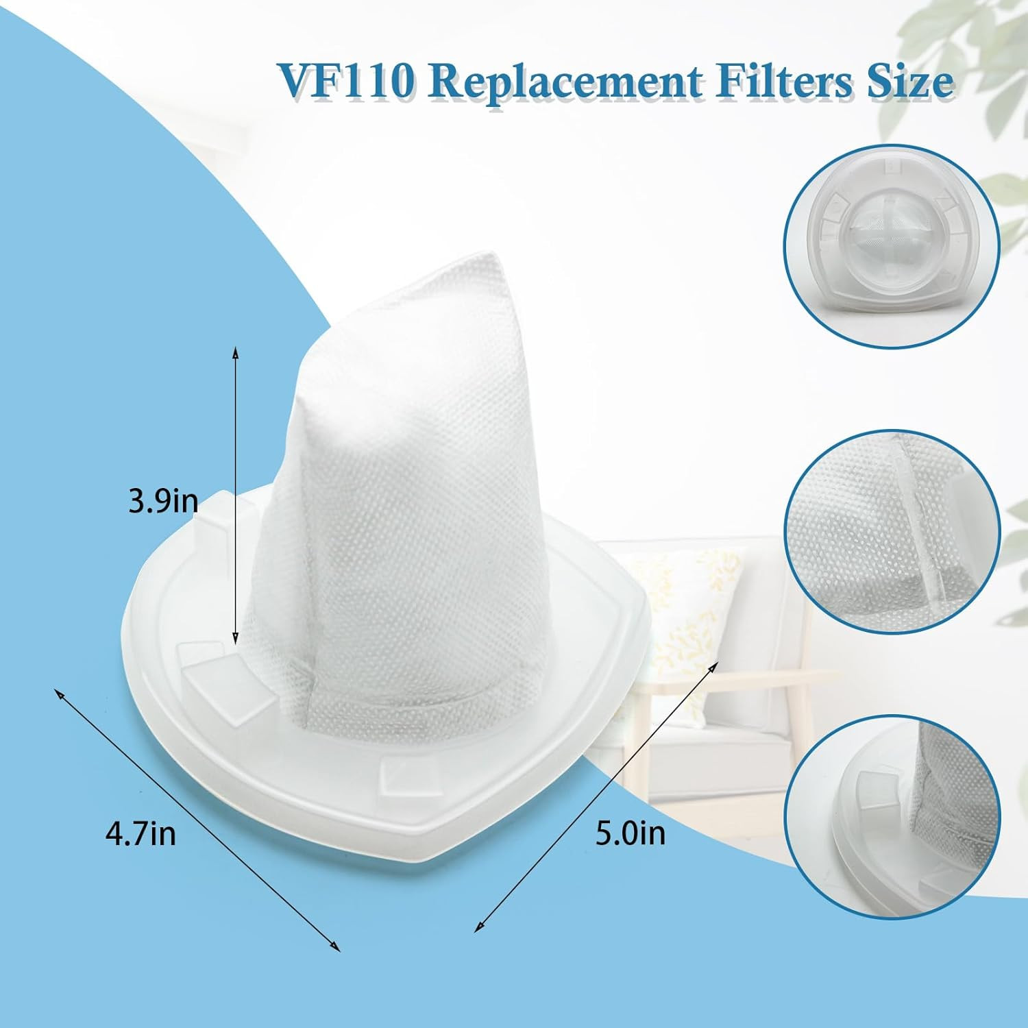 VF110 Replacement Filter for Black and Decker Dustbuster Handheld Cordless Vacuu