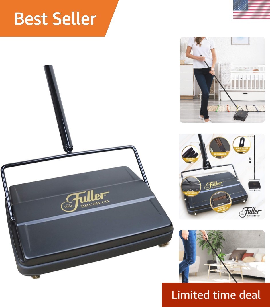 Carpet Floor Sweeper Electric Static Cleaner Hard Soft Surface Compact Lightw…