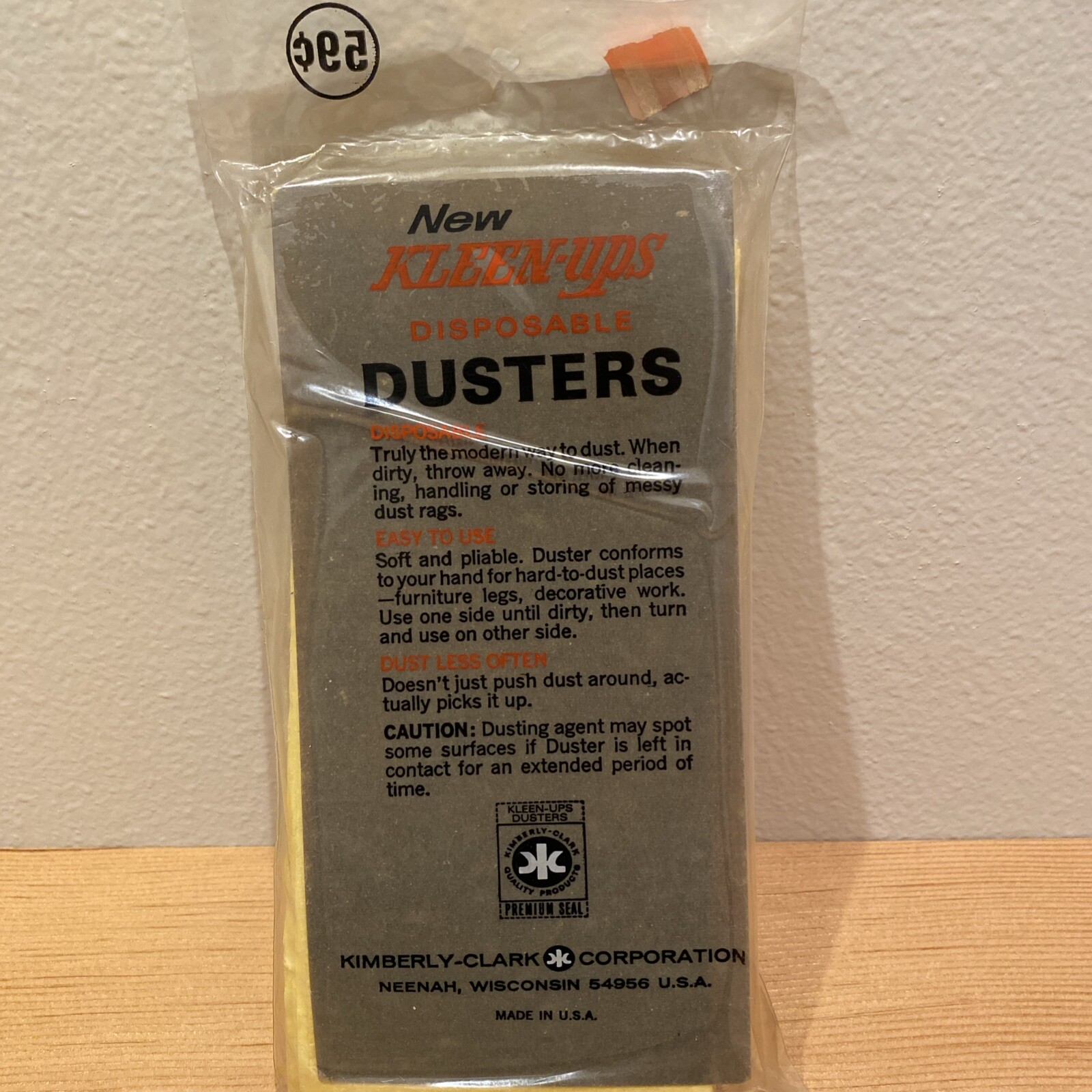Vintage Kleen-ups Disposable Dusters By Kleenex Kimberly-Clark NOS Prop
