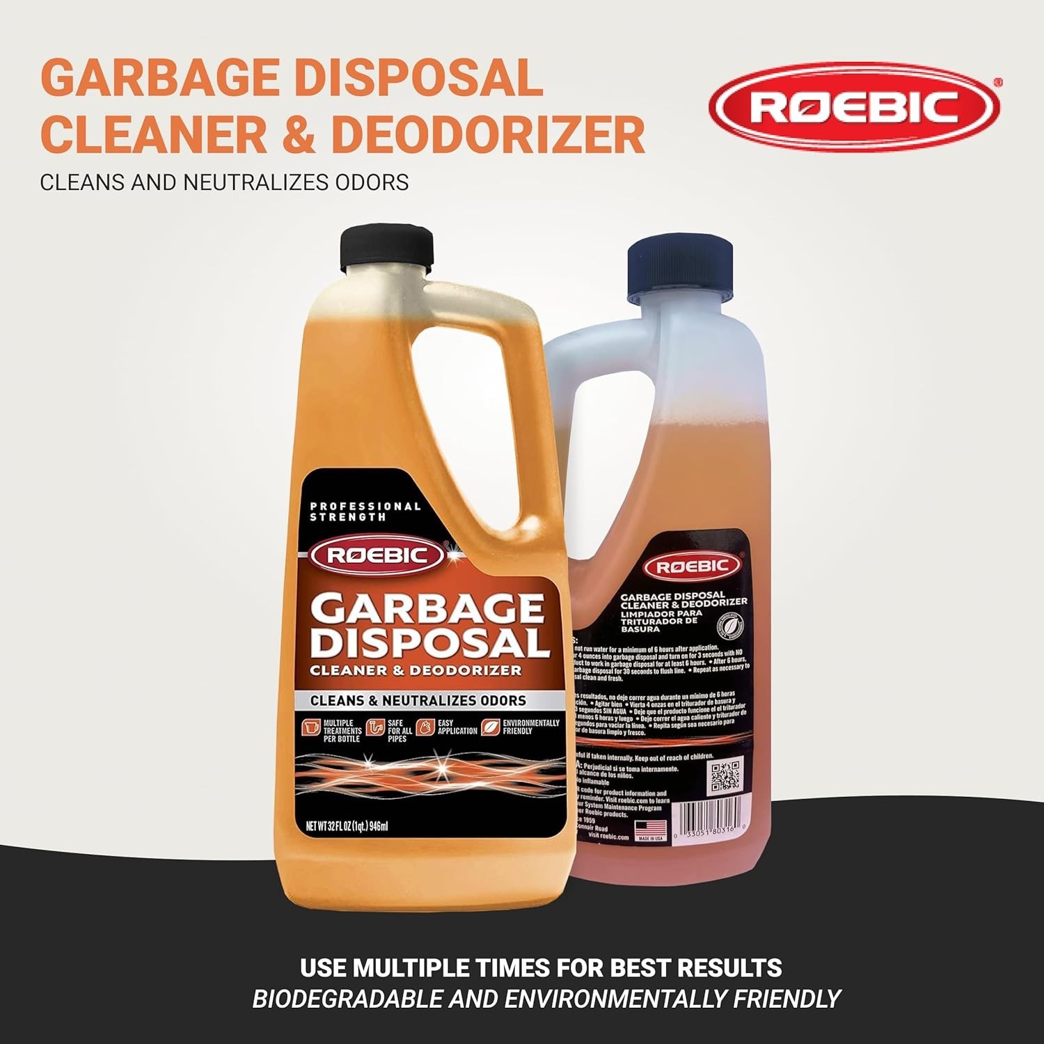 32 Fl Oz K-27 Biodegradable Garbage Disposal Cleaner – Safe and Easy to Use