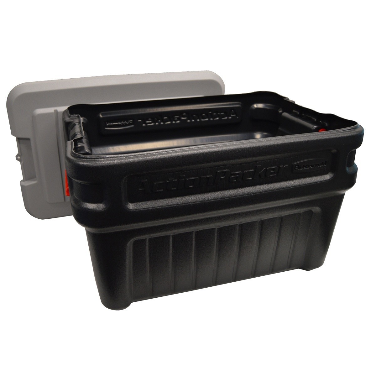 Rubbermaid 24 Gallon Action Packer Storage Bin Heavy Duty Lockable Plastic Black